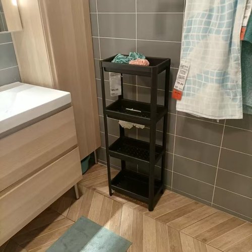 维灰恩浴室置物架可移动小推车储物架厨房客厅卧室夹缝落地收纳架 - 图3