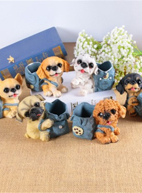 树脂金毛吉娃娃儿童房艺术风名犬