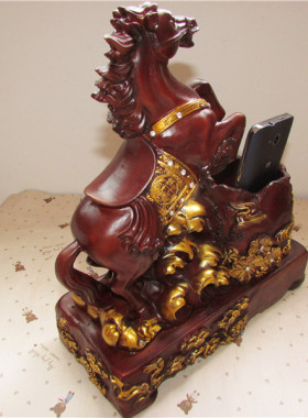 仿红木商务教师笔筒树脂工艺品