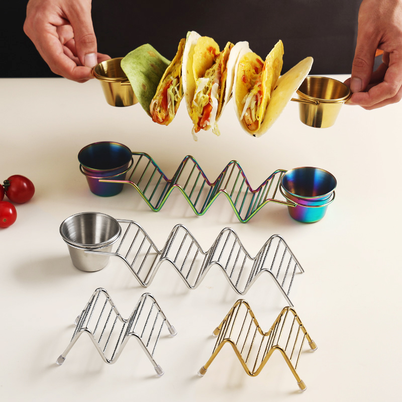 网红餐厅塔可薄饼架春卷架墨西哥TacoHolder煎饼架玉米卷架寿司架 - 图0