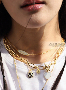 AnnieJewelry棋盘格包包项链