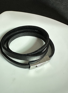 男钛钢欧美多圈手链朋克嘻哈配饰