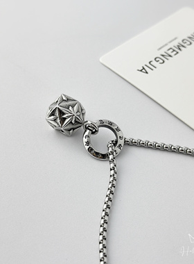 不掉色钛钢项链男士配饰小众嘻哈八芒星吊坠百搭饰品女轻奢高级感