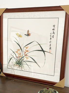 紫藤国画紫气东来壁画茶楼酒饭店挂画客厅沙发装饰画餐厅手绘真迹