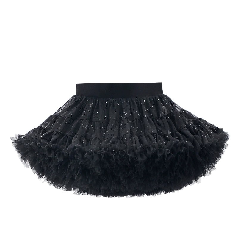 女孩黑色半身裙亮闪闪blingbling突突tutu裙黑色蓬蓬裙网纱公主裙,淘宝优惠券,粉丝福利购,淘宝优惠卷