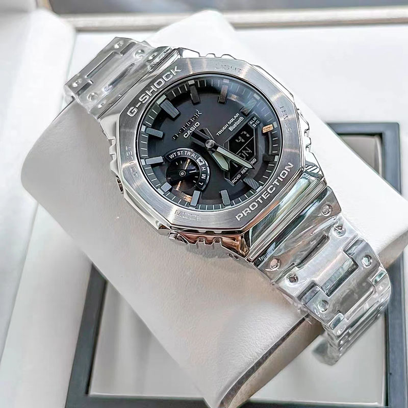 卡西欧G-Shock金属农家橡树太阳能蓝牙防水男表手表GM-B2100GD-9A-图1