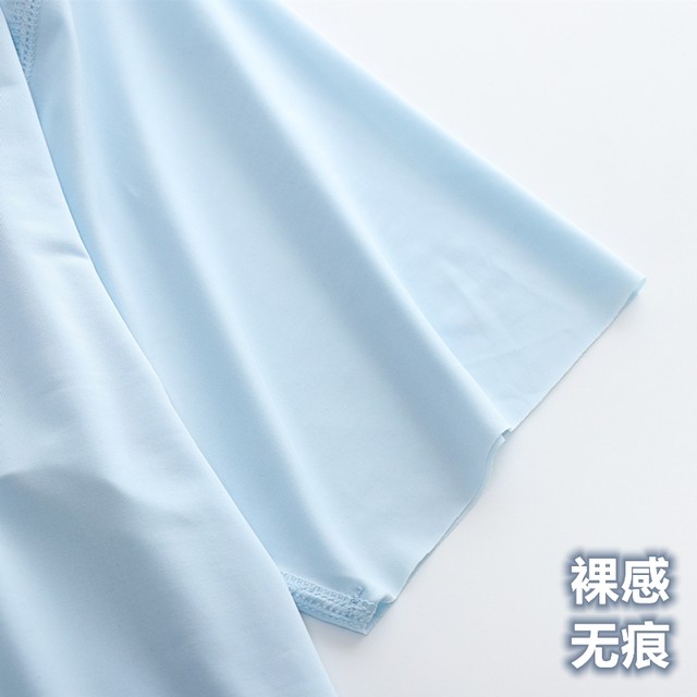 Liquid Ice Silk | Summer Cool Ultra-Thin Round Neck Seamless Men's T-Shirt Short Sleeve Sports High-Elastic Quick-Drying Home Clothing