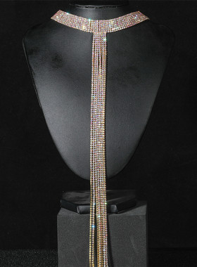 爆款水晶白色项链女ol轻奢风格