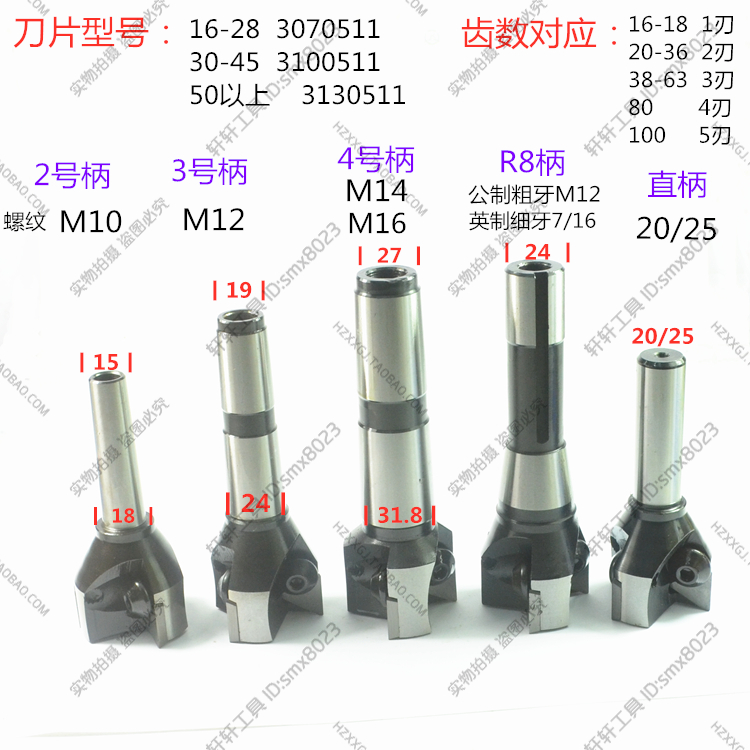 可转位立铣刀盘莫氏MT4号锥柄机夹合金刀片清根飞端面90度直角426