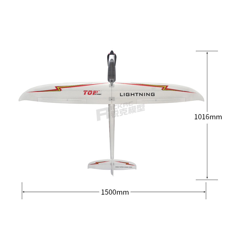 竞速遥控航模固定翼飞机闪电lightning高速滑翔机150cm翼展4s动力-图2