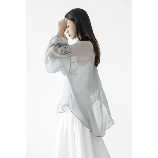 Summer ins French design breathable sun protection top