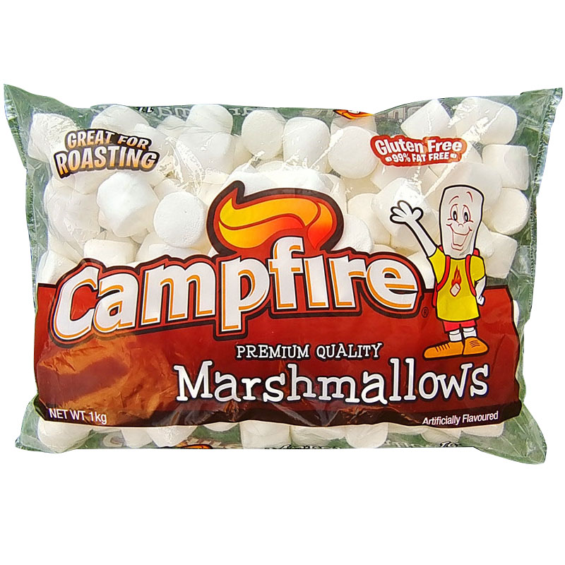 1KG美国白色棉花糖烘焙牛轧糖雪花酥原材料CAMPFIRE MARSHMALLOWS-图0