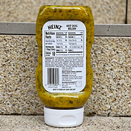 美国亨氏热狗香肠调味酱甜酸黄瓜蓉酱汉堡酱HEINZ HOT DOG RELISH - 图2