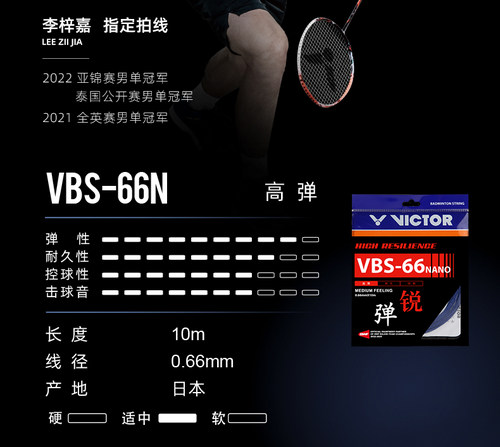VICTOR胜利羽毛球线威克多球线耐打高弹进攻控制VBS66N/68/70新色 - 图1