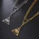 Internet celebrity INS titanium steel Illuminati all-seeing eye ring necklace Masonic badge devil's eye stainless steel