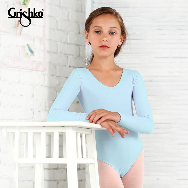 俄罗斯进口Grishko芭蕾舞蹈儿童练功服长袖体服秋冬形体服女DAD03 - 图1