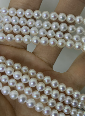 5-6mm天然淡水珍珠极光几乎无瑕珍珠项链纯银延长扣礼盒装送闺蜜