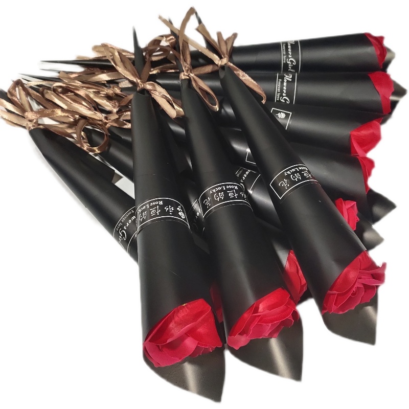 七夕情人节单支玫瑰香皂花假花儿童节教师节情人节仿真花