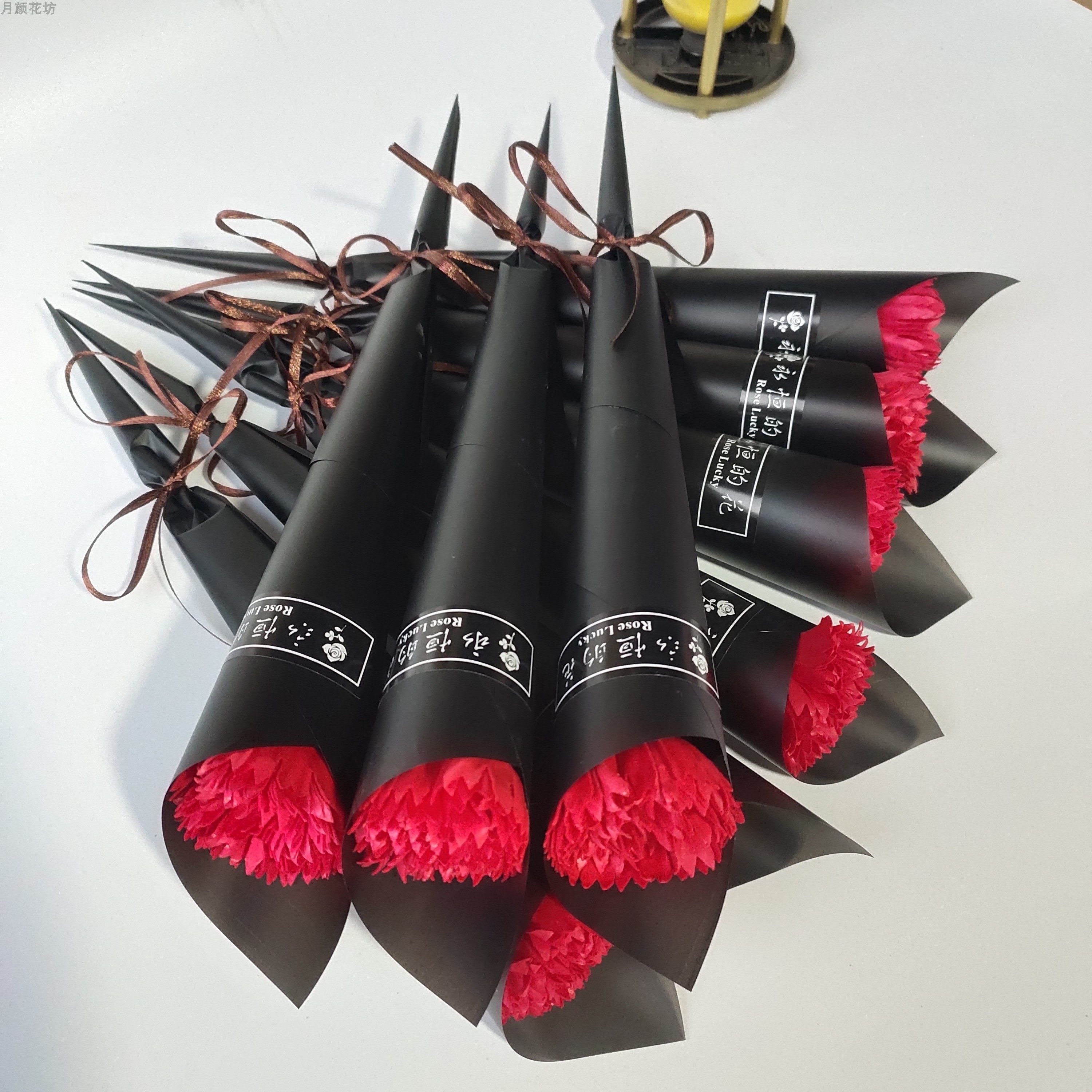 七夕情人节单支玫瑰香皂花假花儿童节教师节情人节仿真花