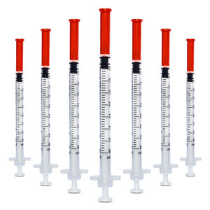 0.5 Scale Pet insulin syringe 0.3cc milliliter cats, dogs, little white rats to treat diabetic syringe injection