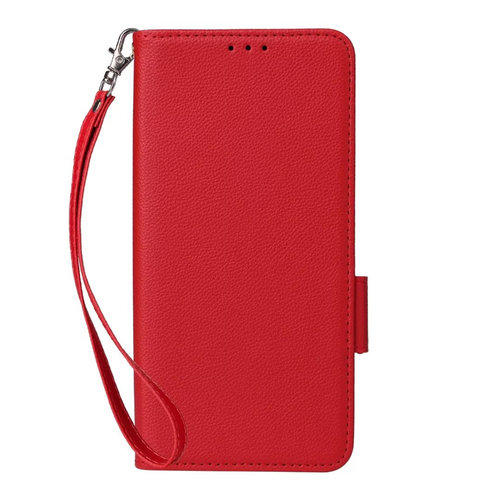 适用于小米Poco F6 5G/F6 Pro 5G手机套荔枝纹保护套侧吸扣翻盖式皮套软硅胶外壳全包防摔插卡支架纯色手挂绳-图3