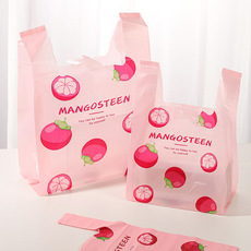 картон ins网红打包花茶盒外卖袋零食双耳塑料袋一次性水蜜桃烘焙手拎袋