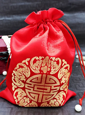 大号喜糖袋织锦缎喜袋 饰品 锦囊袋文玩礼品束口袋礼品首饰小布袋