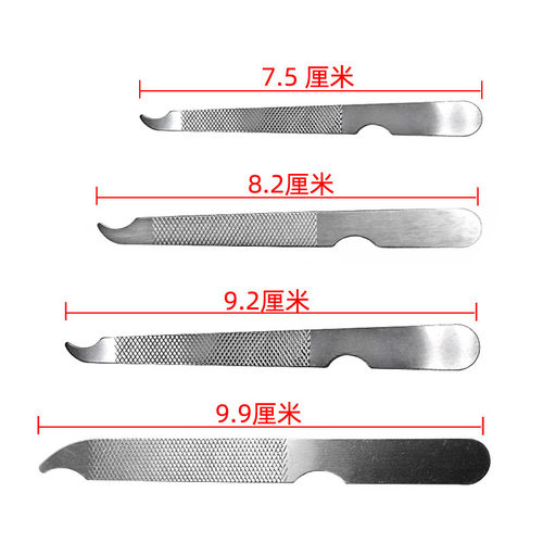 不锈钢粗牙双面锉美容化妆锉指甲锉手指甲勾头片锉薄片美甲工具锉 - 图0