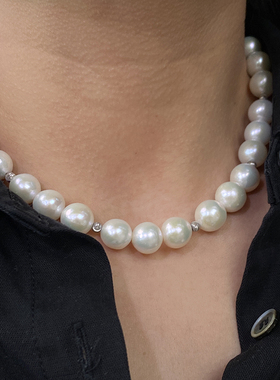 短款淡水圆巴珍珠项链