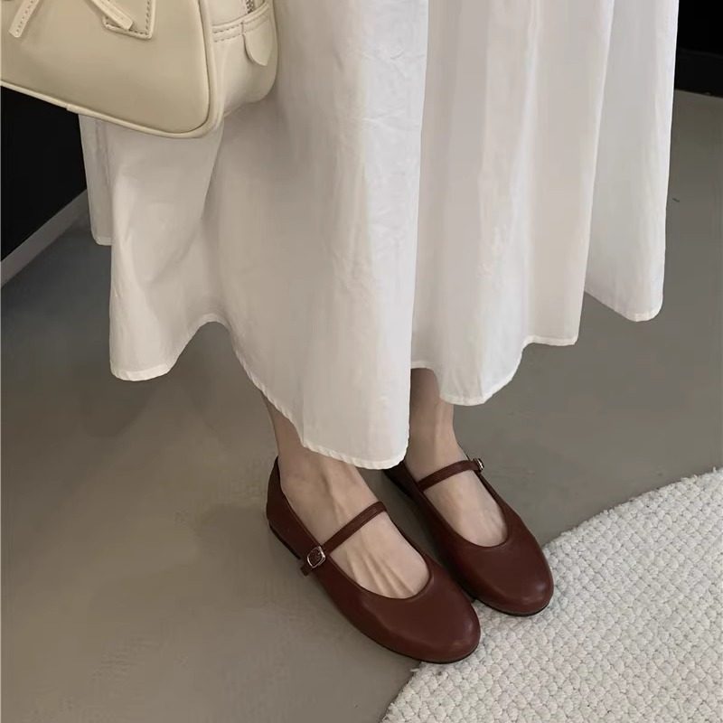 平底芭蕾单鞋女2025春季韩版复古圆头浅口软底玛丽珍鞋瓢鞋奶奶鞋,淘宝优惠券,粉丝福利购,淘宝优惠卷