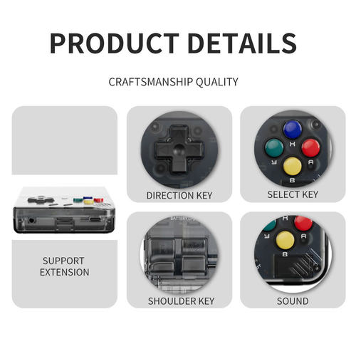 miyoo mini plus+跨境爆款掌上游戏机开源复古迷你经典GBA高清机 - 图1