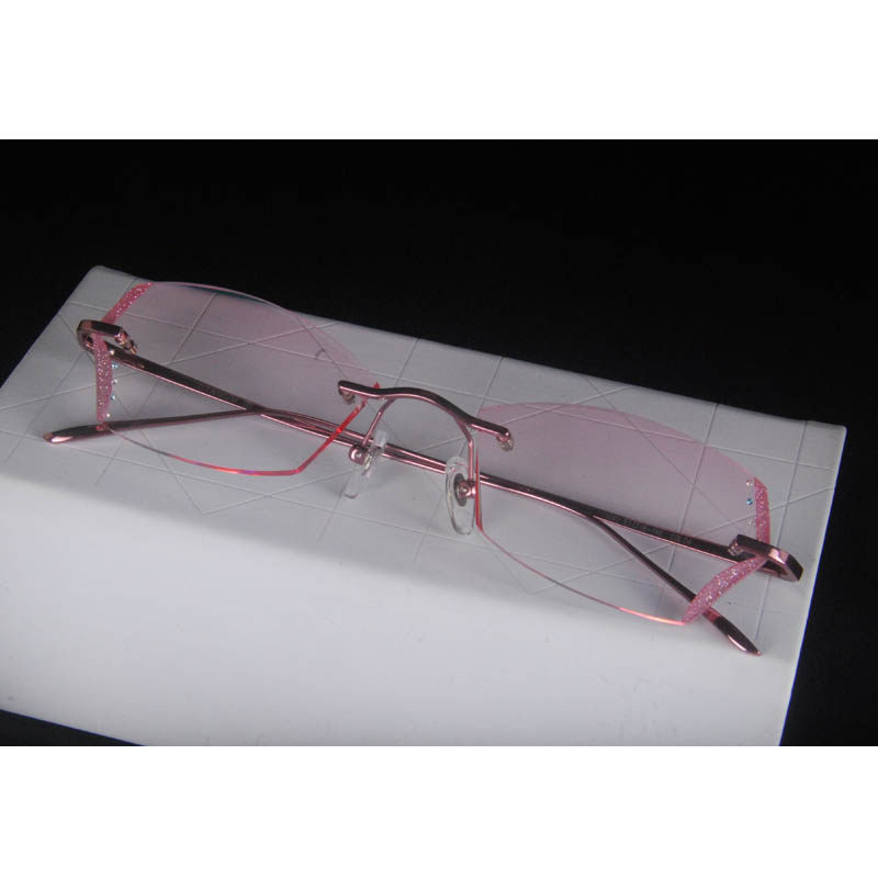 钻石切边眼镜男女士复古大框防蓝光近视眼镜男纯钛无框眼镜框1062,淘宝优惠券,粉丝福利购,淘宝优惠卷