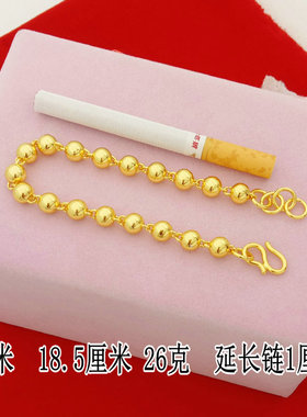 黄金替代品圆珠手链沙金圆珠链