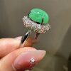 NEWDELLA cabochon jadeite ring