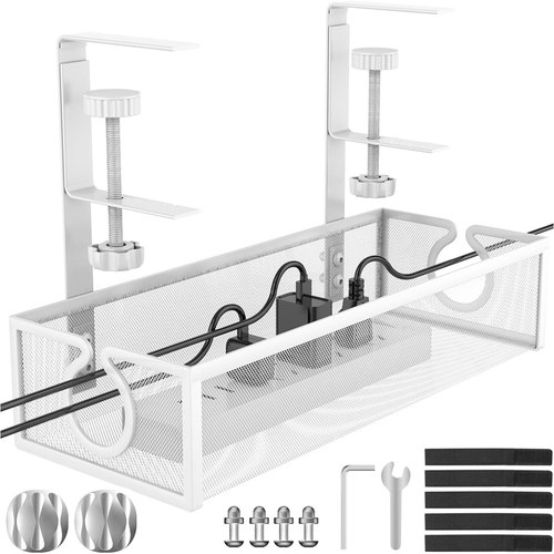 Table wire organizer Under Desk Cable Management Tray - 图1