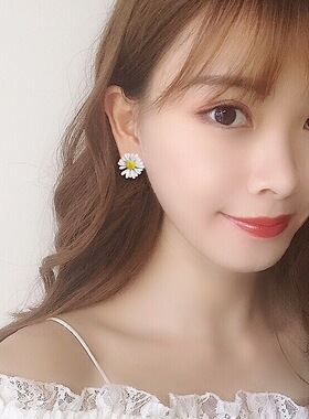 925银针雏菊耳钉女日韩简约时尚