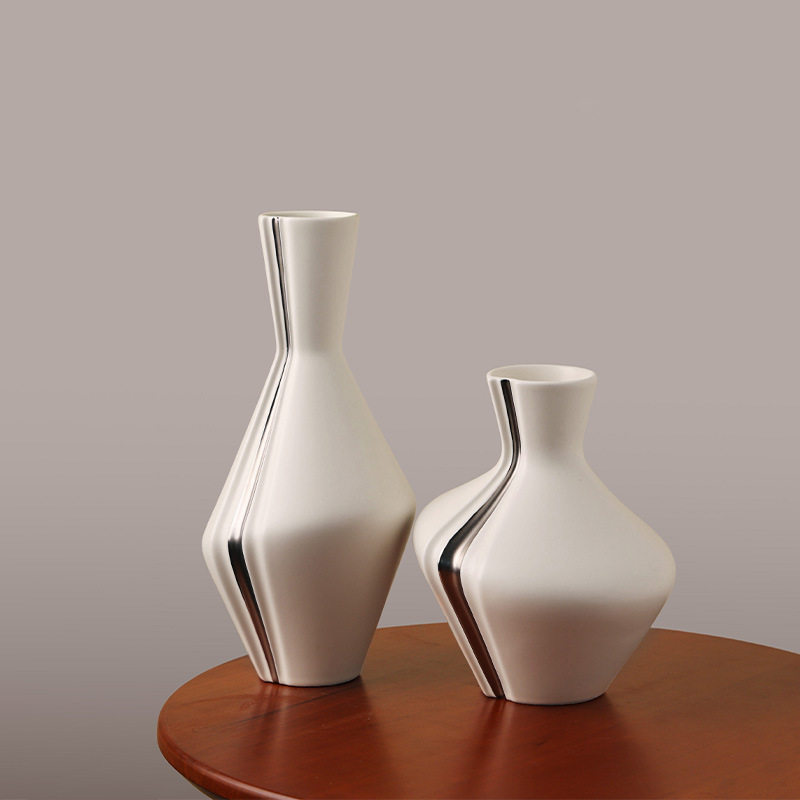 景德镇轻奢高级感小众装饰品白色花瓶客厅插花餐桌样板间别墅,淘宝优惠券,粉丝福利购,淘宝优惠卷