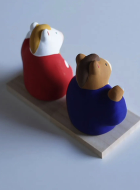 本岸现货日本制2026限定玩具工房濑户烧手作招财马摆件招福开运