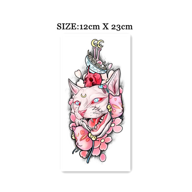 Tattoo stickers for girls with colored flower arm waterproof
