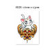 Flower-armed girl TATTOO D87 X226 beautiful girl cat transformer thigh tattoo stickers stickers