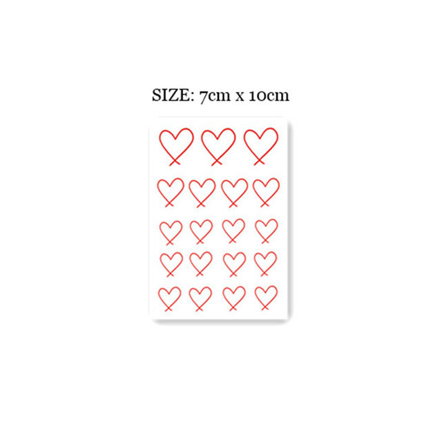 Flower Arm Girl TATTOO 171 HyunAfeng Cute Colorful Tattoo Stickers Heart Heart Ankle Tattoo Stickers