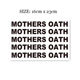 Flower-armed girl TATTOO D97 dark letter MOTHERS OATH tattoo stickers 5 pieces per sheet