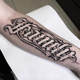 Tattoo Queen D50 herbal juice tattoo stickers Gothic style dark floral letters family family English