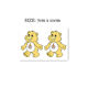 Flower Arm Girl TATTOO 94 Cartoon Rainbow Yellow Bear Love Girl Cute Tattoo Sticker 2 pieces per sheet