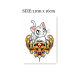 Flower-armed girl TATTOO D87 X226 beautiful girl cat transformer thigh tattoo stickers stickers