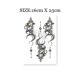 Flower-armed girl TATTOO D147 Indian henna exotic style crescent moon rune tattoo stickers on the back of the hand, three stickers per sheet