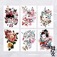 Flower-armed girl Japanese style set with tattoo stickers