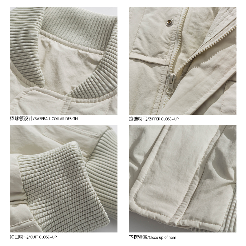 日系复古立领羽绒服男冬季90白鸭绒棒球服宽松保暖工装棉衣男外套 - 图2