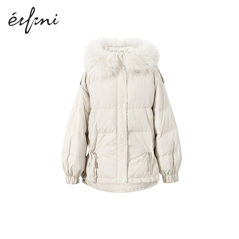 伊芙丽女新款大衣宽松中长款羽绒服 伊芙丽旗舰羽绒服