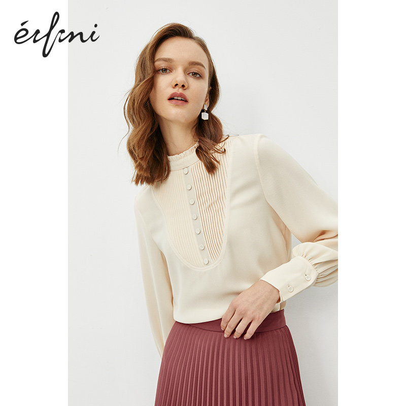 伊芙丽2020年新款夏季女装女打底衫 伊芙丽旗舰蕾丝衫/雪纺衫